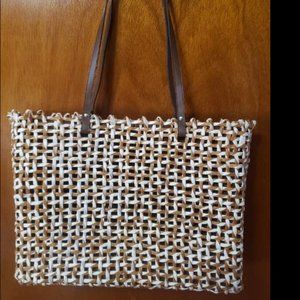 Lancôme Woven Wicker Tote Bag NWOT
